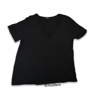 Forever 21 + | black strappy v-neck short sleeve shirt plus size 2x